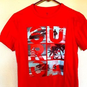 GAP kids orangie red surf short sleeve tee size XL